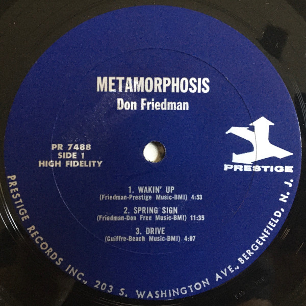 Don Friedman - Metamorphosis (LP, Album, Mono) (Very Good (VG)) - Image 3