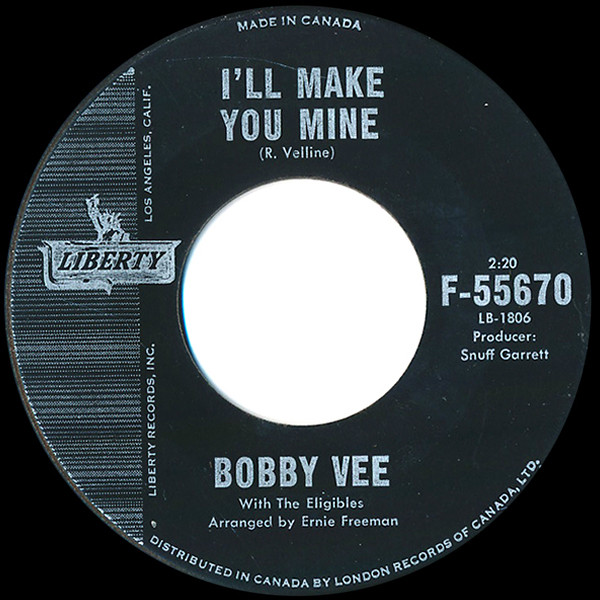 Bobby Vee With The Eligibles - She's Sorry / I'll Make You Mine (7", Single) (Near Mint (NM or M-)) - Image 2