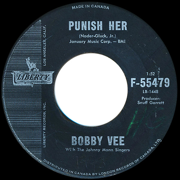 Bobby Vee - Punish Her / Someday (When I'm Gone From You) (7", Single) (Near Mint (NM or M-))