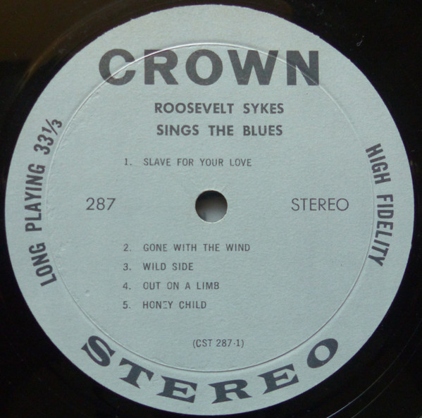 Roosevelt Sykes - Sings The Blues (LP) (Very Good (VG)) - Image 3