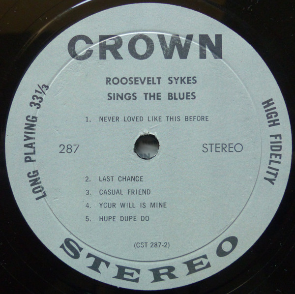 Roosevelt Sykes - Sings The Blues (LP) (Very Good (VG)) - Image 4