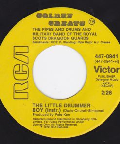 Alternative view of The Pipes And Drums Of The Royal Scots Dragoon Guards (Carabiniers And Greys) And The Military Band Of The Royal Scots Dragoon Guards (Carabiniers And Greys) - Amazing Grace / The Little Drummer Boy (7") (Near Mint (NM or M-))