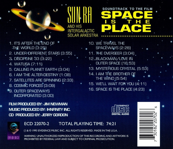 The Sun Ra Arkestra - Soundtrack To Space Is The Place (CD, Album, RP) (Near Mint (NM or M-)) - Image 2