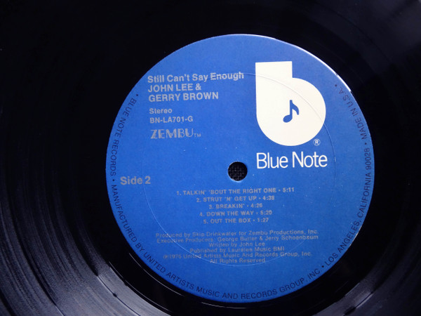 John Lee (3) & Gerry Brown - Still Can't Say Enough (LP, Album, RE) (Very Good Plus (VG+)) - Image 4