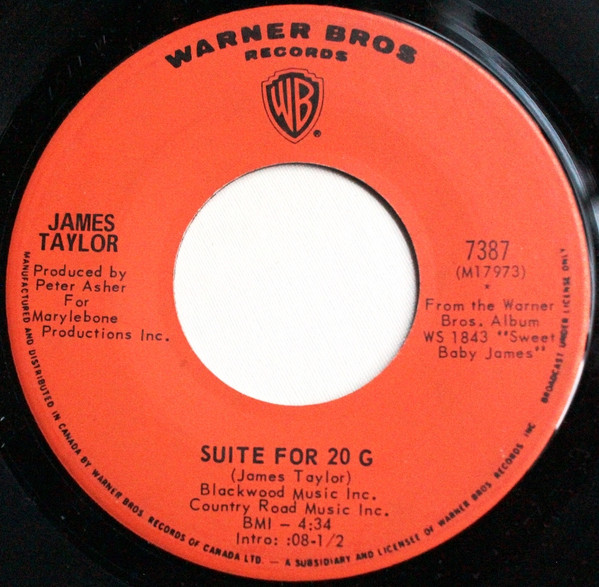 James Taylor (2) - Sweet Baby James (7", Single) (Near Mint (NM or M-)) - Image 2