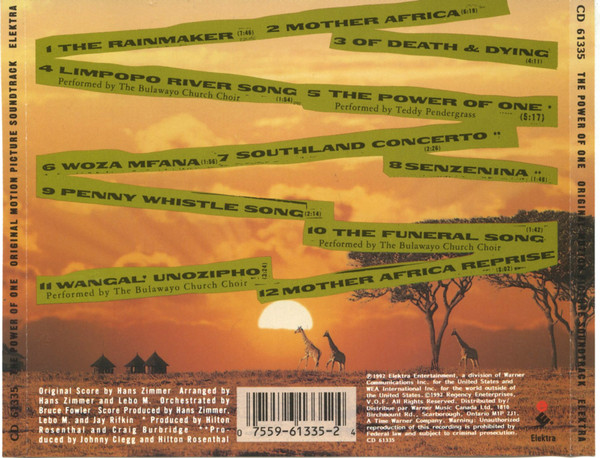 Various - The Power Of One (Original Motion Picture Soundtrack) (CD) (Near Mint (NM or M-)) - Image 2