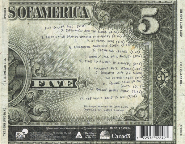 The Corb Lund Band - Five Dollar Bill (CD, Album) (Near Mint (NM or M-)) - Image 2