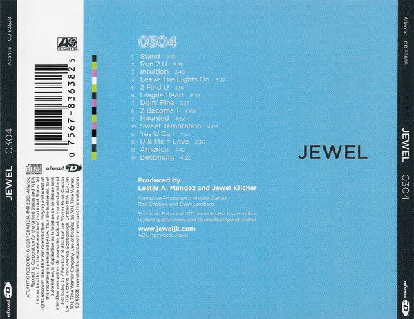 Jewel - 0304 (CD, Album, Enh) (Mint (M)) - Image 2