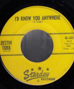 Alternative view of Justin Tubb - I'd Know You Anywhere / One Eyed Red (7", Single) (Near Mint (NM or M-))