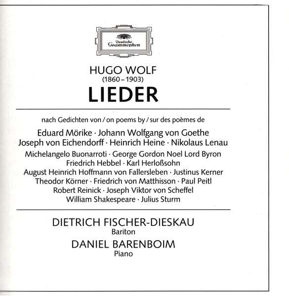 Hugo Wolf, Dietrich Fischer-Dieskau, Daniel Barenboim - Lieder (6xCD, RM + Box, Comp) (Near Mint (NM or M-)) - Image 4