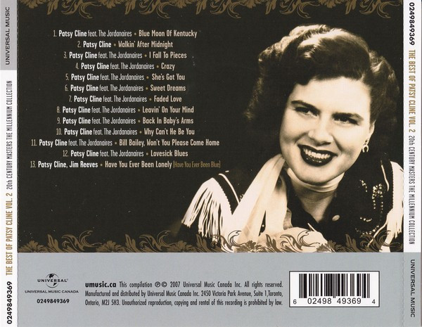 Patsy Cline - The Best Of Patsy Cline Vol. 2 (CD, Comp) (Near Mint (NM or M-)) - Image 2