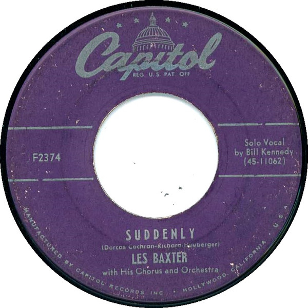 Les Baxter & His Orchestra / Les Baxter, His Chorus And Orchestra - April In Portugal / Suddenly (7", Single) (Near Mint (NM or M-)) - Image 2