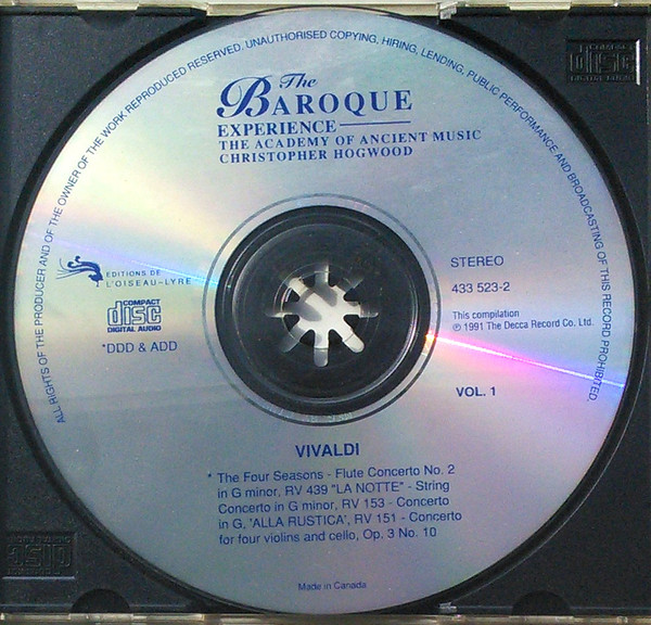 The Academy Of Ancient Music ‐ Christopher Hogwood - The Baroque Experience (5xCD, Comp) (Near Mint (NM or M-)) - Image 3