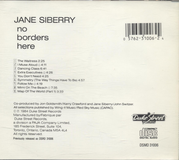 Jane Siberry - No Borders Here (CD, Album, RE) (Mint (M)) - Image 3