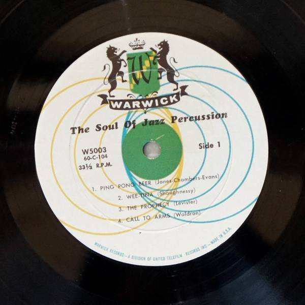 Various - The Soul Of Jazz Percussion (LP, Album, Mono) (Near Mint (NM or M-)) - Image 3