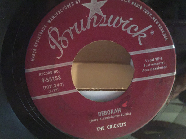 The Crickets (2) - Deborah / When You Ask About Love (7") (Very Good Plus (VG+))