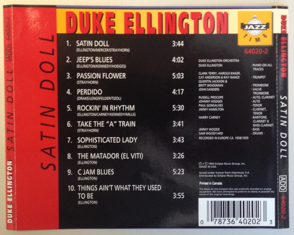 Duke Ellington - Satin Doll (CD) (Near Mint (NM or M-)) - Image 2