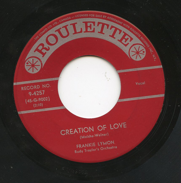 Frankie Lymon With Rudy Traylor's Orchestra - Little Bitty Pretty One / Creation Of Love (7", Single) (Very Good Plus (VG+)) - Image 2