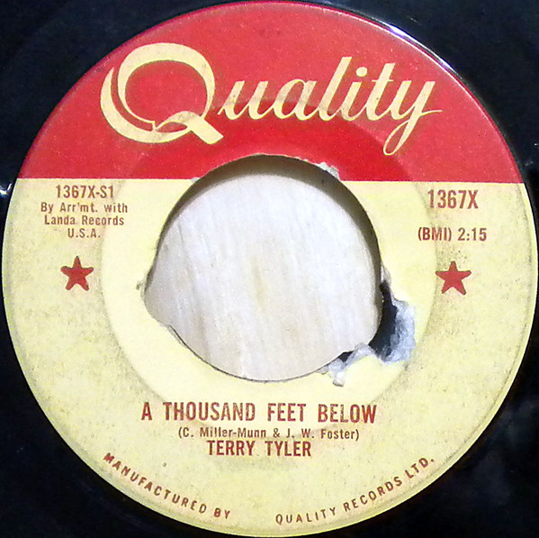 Terry Tyler - A Thousand Feet Below (7", Single) (Near Mint (NM or M-))