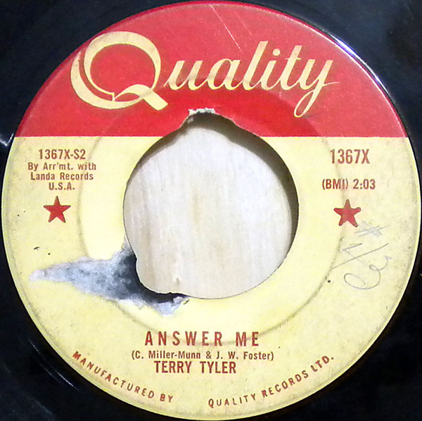 Terry Tyler - A Thousand Feet Below (7", Single) (Near Mint (NM or M-)) - Image 2