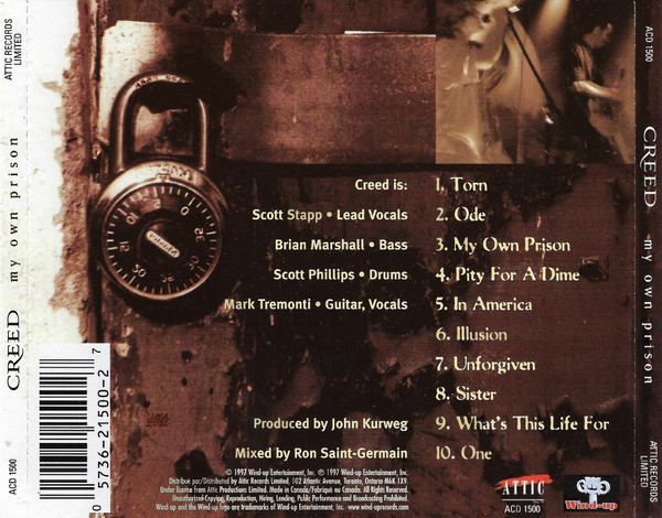Creed (3) - My Own Prison (CD, Album) (Near Mint (NM or M-)) - Image 2