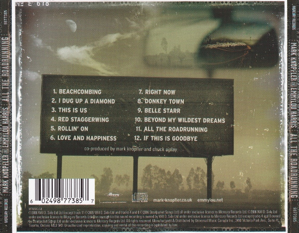Mark Knopfler And Emmylou Harris - All The Roadrunning (CD, Album) (Mint (M)) - Image 2
