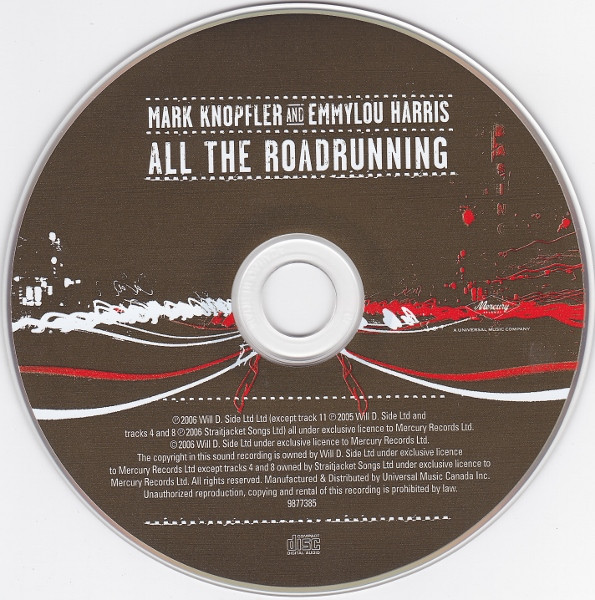 Mark Knopfler And Emmylou Harris - All The Roadrunning (CD, Album) (Mint (M)) - Image 3