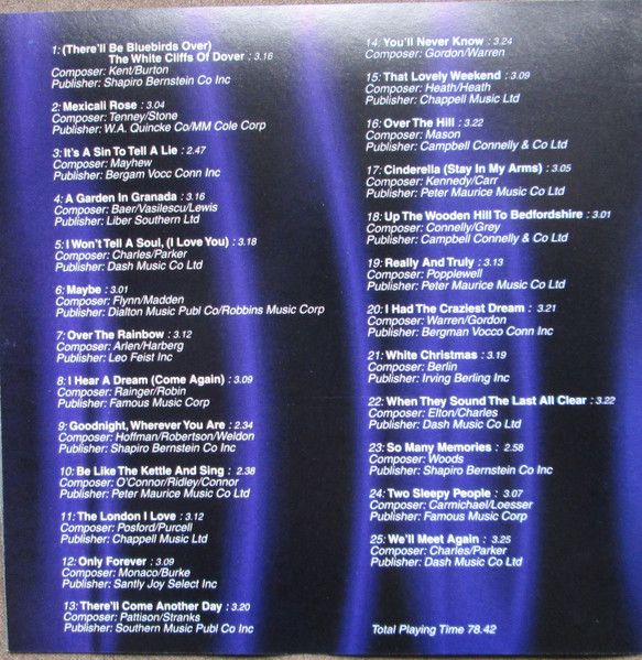 Vera Lynn - 25 Great Songs (CD, Comp) (Near Mint (NM or M-)) - Image 5