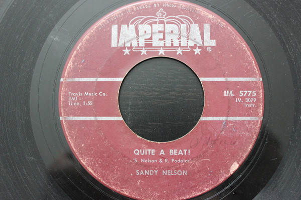 Sandy Nelson - Let There Be Drums (7", Single) (Near Mint (NM or M-)) - Image 2