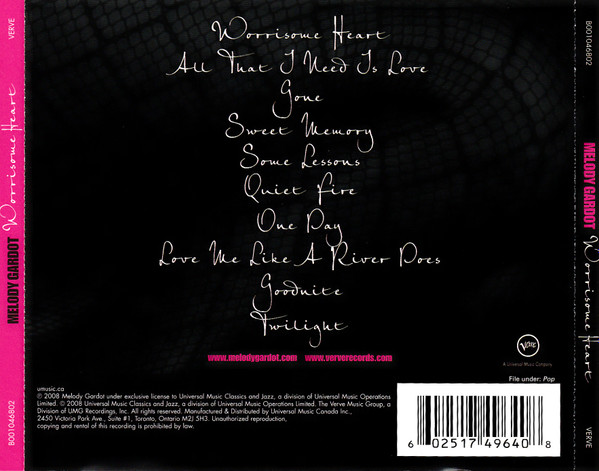 Melody Gardot - Worrisome Heart (CD, Album, RE, Cin) (Near Mint (NM or M-)) - Image 2