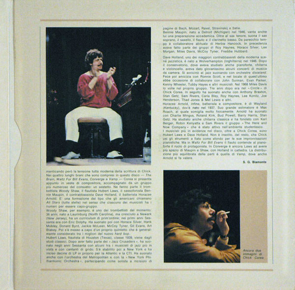 Chick Corea, Dave Holland, Hubert Laws, Woody Shaw - I Giganti Del Jazz Vol. 3 (LP, Comp) (Mint (M)) - Image 3