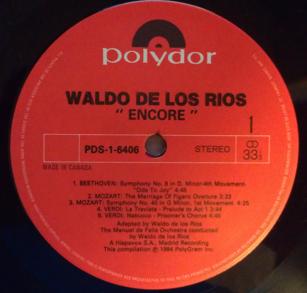 Waldo De Los Rios - Encore (LP, Album, Comp) (Mint (M)) - Image 3