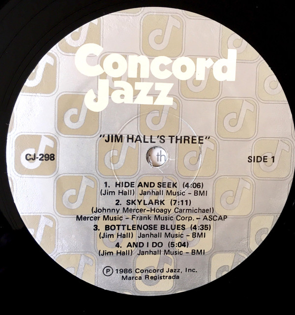 Jim Hall - Jim Hall's Three (LP, Album) (Very Good Plus (VG+)) - Image 3