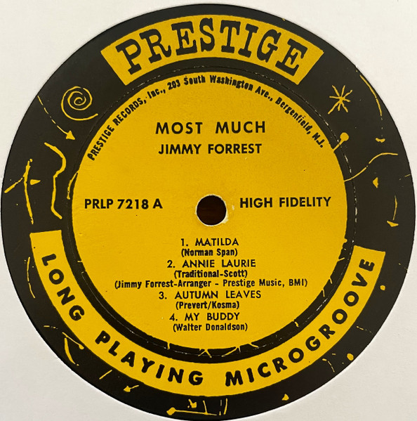 Jimmy Forrest - Most Much! (LP, Album, Mono) (Very Good Plus (VG+)) - Image 3
