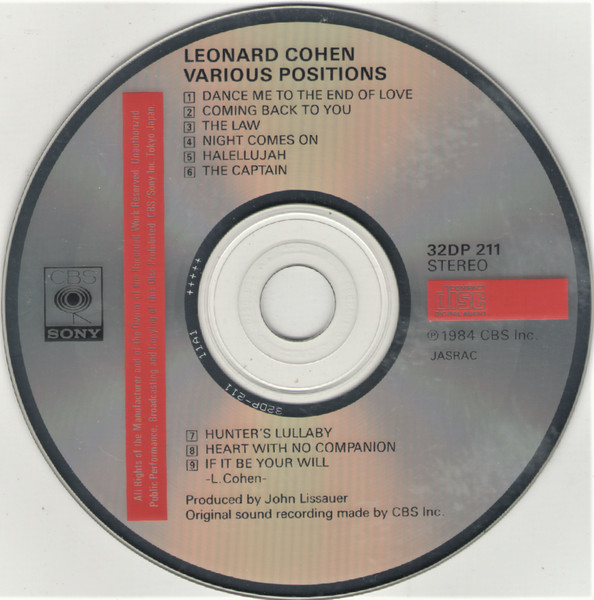 Leonard Cohen - Various Positions (CD, Album) (Near Mint (NM or M-)) - Image 3