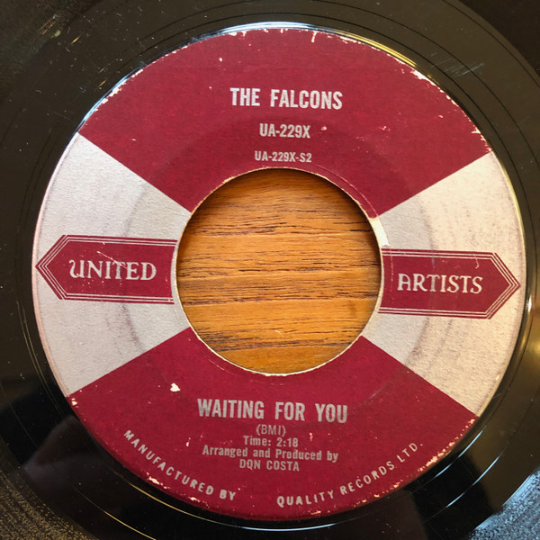 The Falcons - The Teacher / Waiting For You (7") (Very Good Plus (VG+)) - Image 2