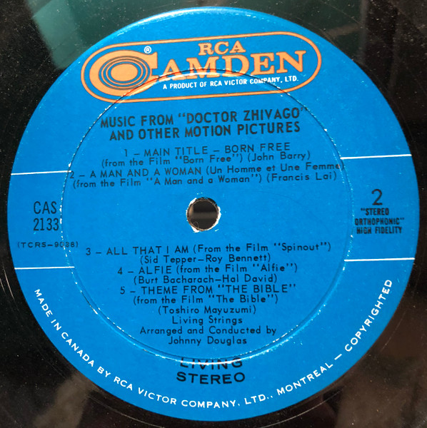 Living Strings - Music From "Doctor Zhivago" And Other Motion Pictures (LP) (Mint (M)) - Image 4