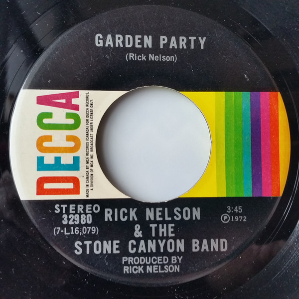 Rick Nelson & The Stone Canyon Band - Garden Party (7", Single) (Near Mint (NM or M-))