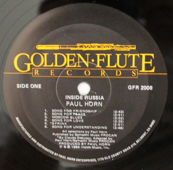 Paul Horn - Inside Russia (LP, Album) (Near Mint (NM or M-)) - Image 3