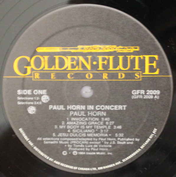 Paul Horn - In Concert (LP, Album) (Very Good Plus (VG+)) - Image 3