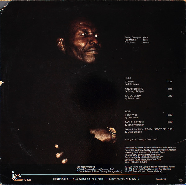 Tommy Flanagan, Red Mitchell, Elvin Jones - Super-Session (LP, Album) (Near Mint (NM or M-)) - Image 2