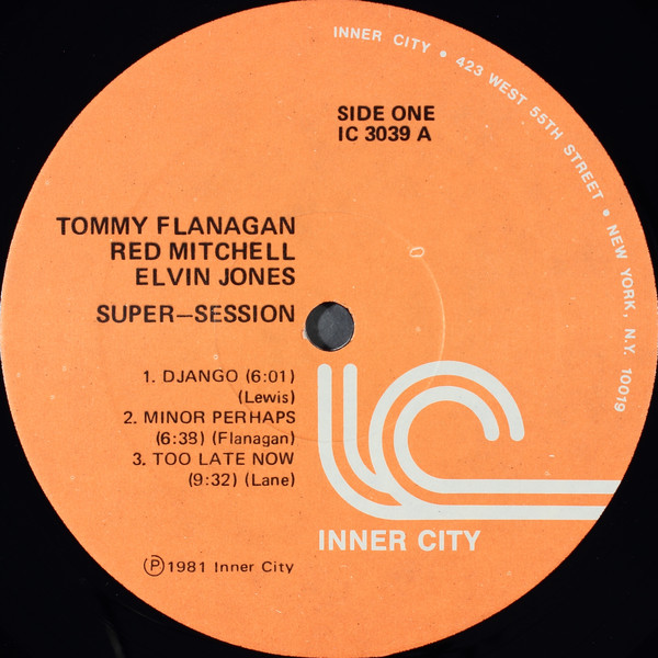 Tommy Flanagan, Red Mitchell, Elvin Jones - Super-Session (LP, Album) (Near Mint (NM or M-)) - Image 3