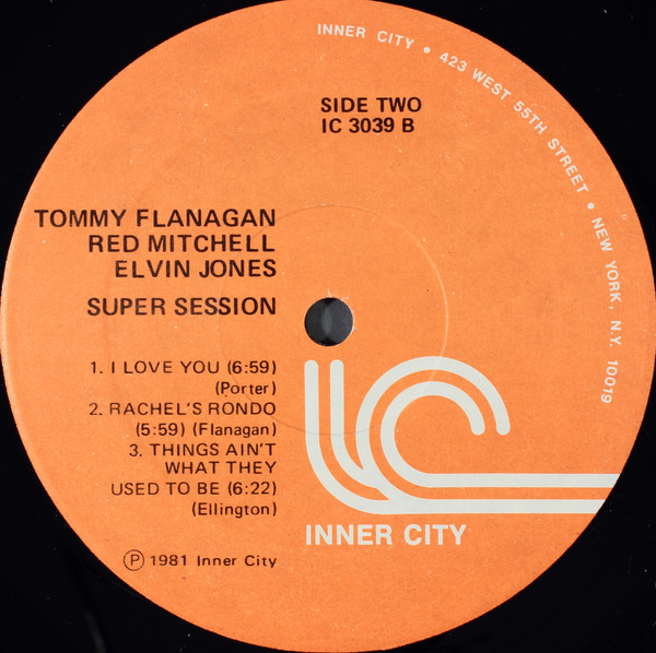 Tommy Flanagan, Red Mitchell, Elvin Jones - Super-Session (LP, Album) (Near Mint (NM or M-)) - Image 4