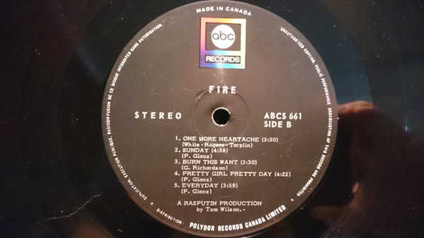 Fire (22) - Fire (LP, Album) (Very Good Plus (VG+)) - Image 3