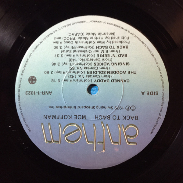Moe Koffman - Back To Bach (LP, Album, Club) (Near Mint (NM or M-)) - Image 3