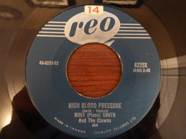 Huey "Piano" Smith & His Clowns - Don't You Just Know It / High Blood Pressure (7", Single) (Very Good (VG)) - Image 2