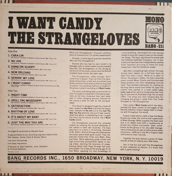 The Strangeloves - I Want Candy (LP, Album, Mono, Los) (Good Plus (G+)) - Image 2