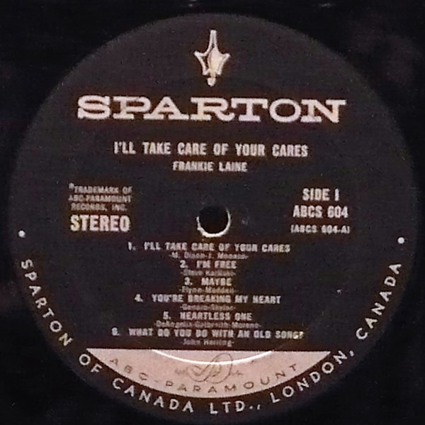 Frankie Laine - I'll Take Care Of Your Cares (LP, Album) (Mint (M)) - Image 2