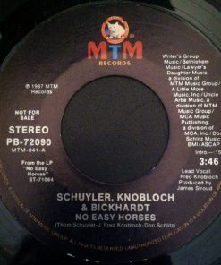 Schuyler, Knobloch And Bickhardt - No Easy Horses (7", Single, Promo) (Near Mint (NM or M-))