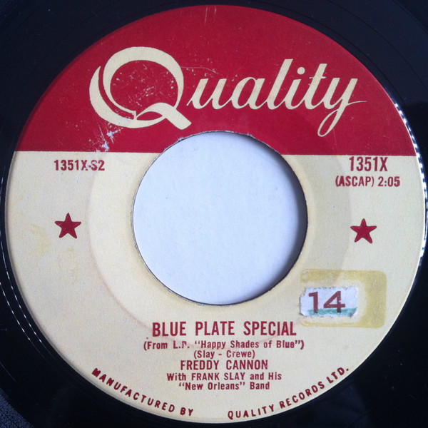 Freddy Cannon With Frank Slay & His "New Orleans Band" - For Me And My Gal (7", Single) (Near Mint (NM or M-)) - Image 2